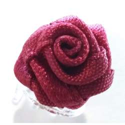haarbloem 1,5 cm. wijnrood (5 stuks)