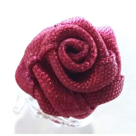 haarbloem 1,5 cm. wijnrood