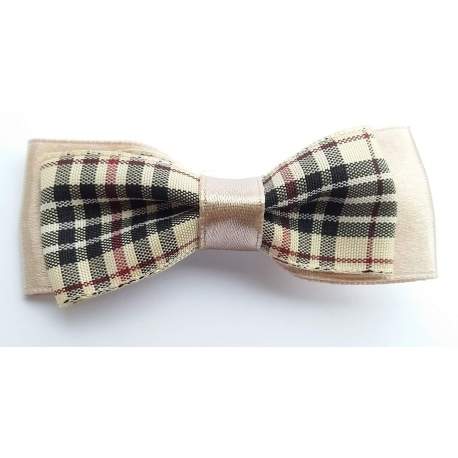 Strikje goudkleurige burberryruit