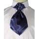 Plastron donkerblauw satijn