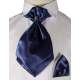 Plastron donkerblauw satijn