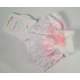 Babysokjes met kant wit met roze 
