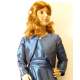 Bolero petrol blauw taft