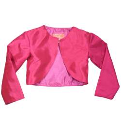 Fuchsia meisjes bolero van taft