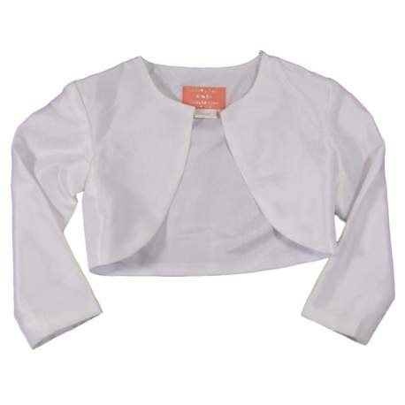 Witte meisjes bolero van taft - Bruidsmode - Kinderfeestkleding - Bruidsstyling