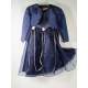 Donkerblauwe bolero van taft