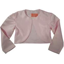 Satijnen meisjes bolero N&J roze