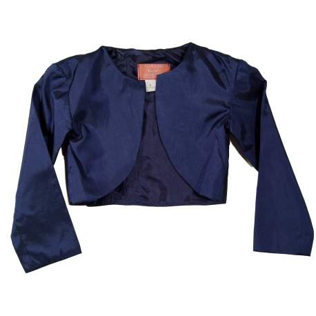 Donkerblauwe bolero van taft