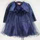 Donkerblauwe bolero van taft