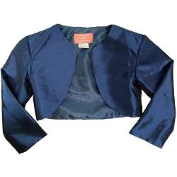 Meisjes bolero kobalt blauw taft