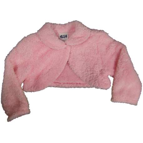 gekruld Vervagen gat Wollig bolero-jasje roze - Stephanie's Bruidsmode - Kinderfeestkleding -  Bruidsstyling