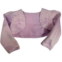 Lila meisjes bolero met borduur en lovertjes