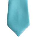 Turquoise satijnen das 27 cm.
