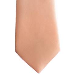Zalmkleurige satijnen kinderstropdas 27 cm.