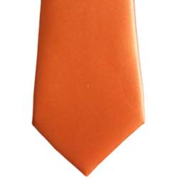 Satijnen kinderstropdas oranje 32 cm.