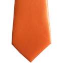 Satijnen kinderstropdas oranje 32 cm.