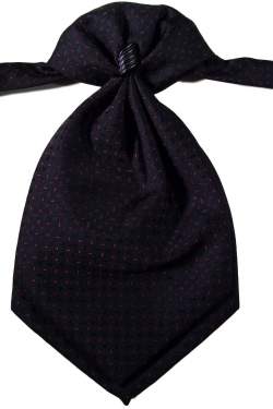 Jongens plastron zwart met rood