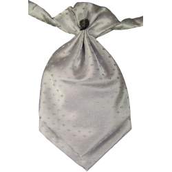 Jongens plastron zilvergrijs 