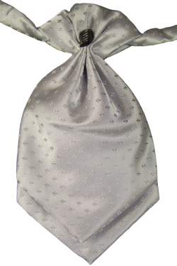 Jongens plastron zilvergrijs 