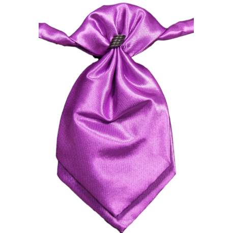 Plastron paars satijn 