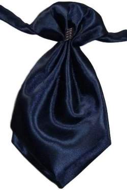 Plastron donkerblauw satijn