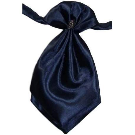 Plastron donkerblauw satijn