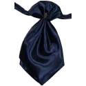 Jongens plastron donkerblauw satijn