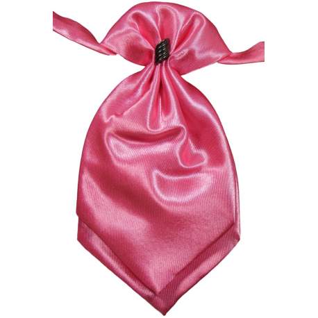 Fuchsia satijnen plastron