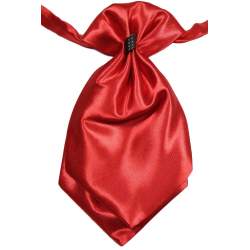 Jongens plastron rood satijn-16-s