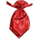 Jongens plastron rood satijn-16-s