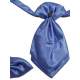Blauwe satijnen plastron