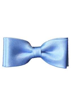 Satijnen kinderstrik middenblauw 