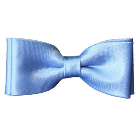 Satijnen kinderstrik middenblauw 