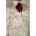 Baby-peuter gilet ivoor met rood
