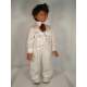 Baby-peuter gilet ivoor met rood