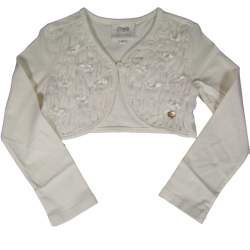 Bolero met strikjes en parels