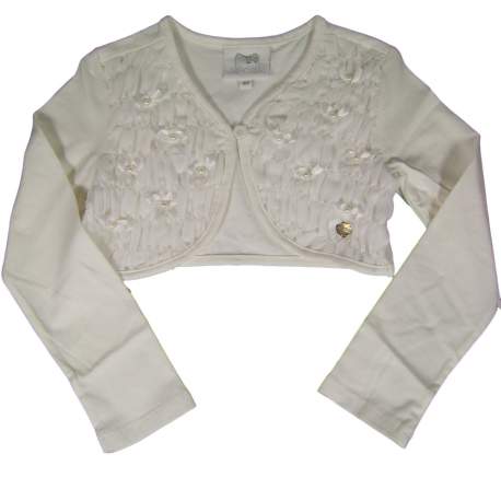 Bolero met strikjes en parels