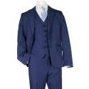 Jongens kostuum effen kobalt blauw