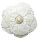 Ivoor kleurige corsage met parel en strass