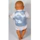 Baby gilet l.blauw met dasje
