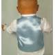Baby gilet l.blauw met dasje